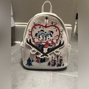 Disney Loungefly Mini Backpack - Christmas/Holiday/Winter Mickey and Minnie